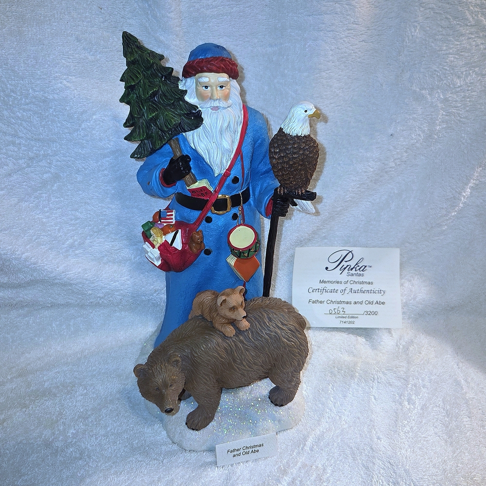 Pipka "Father Christmas and Old Abe" Figurine (#1) (0563/3200)